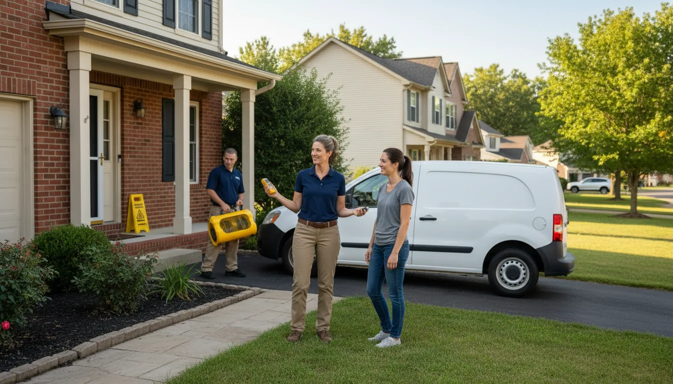 Residential water damage restoration in Almond, NC